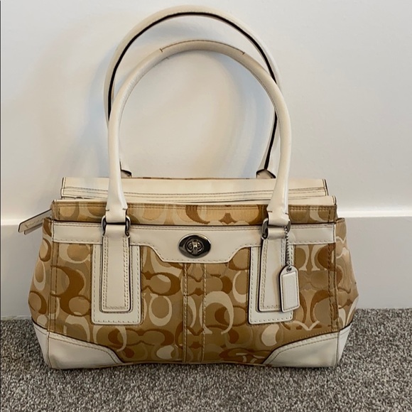 Coach Handbags - Coach Signature Fabric & Leather Shoulder Bag/Tote
